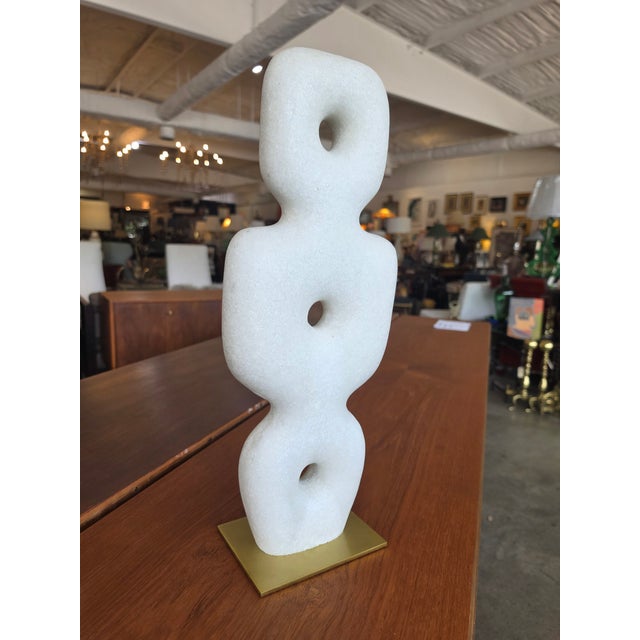 Abstract Abstract Sculpture in White by Arteriors For Sale - Image 3 of 13