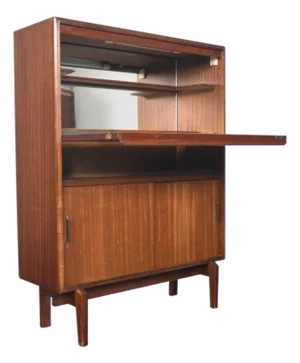Mid 20th Century Beaver + Tapley Narrow Cocktail Bar in Mahogany #2