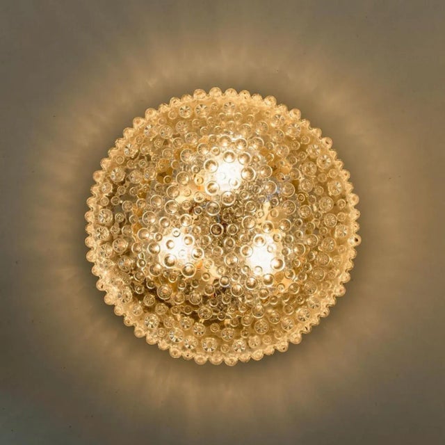 1970s Glass Wall Light/ Flush Mount attributed to Motoko Isshi for Staff, 1970s For Sale - Image 5 of 12