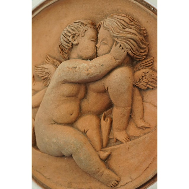 Ceramic Plaque with Terracotta Angels by Val Demone of Santo Stefano di Camastra, Sicily, Italy, 1980s For Sale - Image 10 of 18