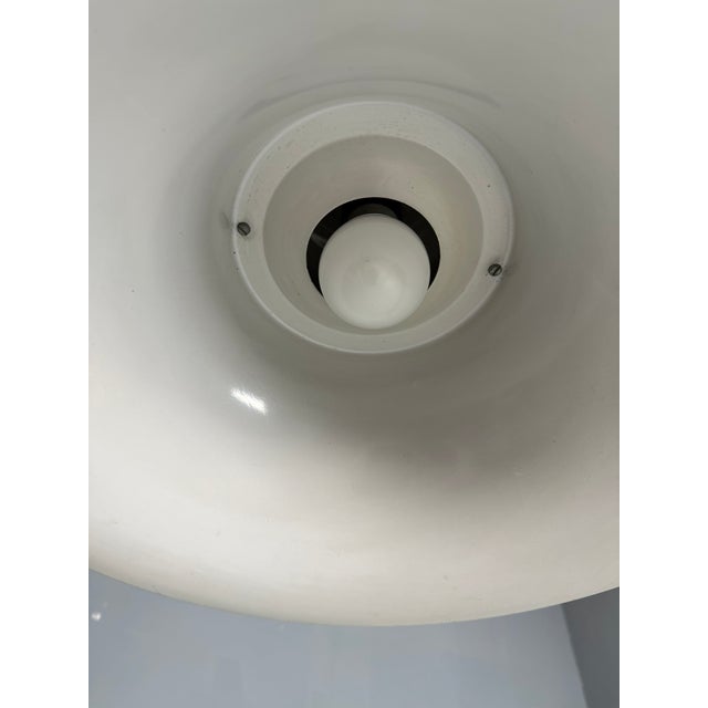 Mid-Century Modern White Campana Hanging Lamp by Joe Colombo for Stilnovo, Italy, 1970s For Sale - Image 3 of 18