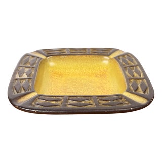 Mid-Century Modern Yellow Danish Studio Pottery Ashtray Bowl from Frank Keramik, 1960s For Sale