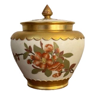 Antique Victorian Royal Worcester Lidded Potpourri Pot, 1877, Set of 3 For Sale