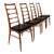 Set of 4 Danish Modern "Lis" Ladderback Dining Chairs in Walnut by Niels Koefoed for Koefoeds Hornslet, Denmark, Circa 1960s For Sale