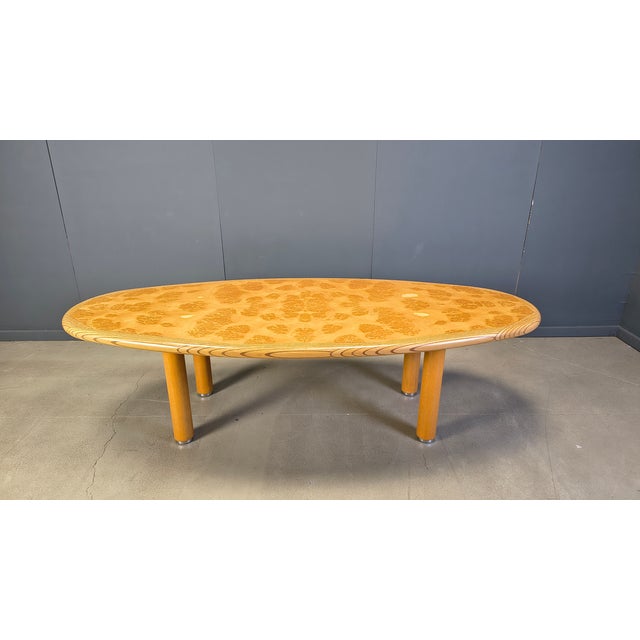 Dining Table in Burl and Elm Wood, 1980s For Sale - Image 12 of 18