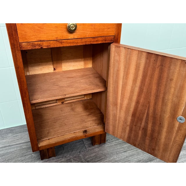 Tan Vintage Italian Wooden Nightstand, 1930s For Sale - Image 8 of 10