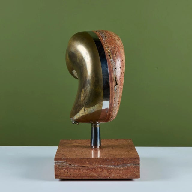 Mixed medium sculpture by Italian artist, Arturo Di Modica. This piece titled 'Love is Life' showcases three materials;...