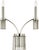 Fisher Weisman for Visual Comfort Signature Sutton Double Sconce in Polished Nickel For Sale