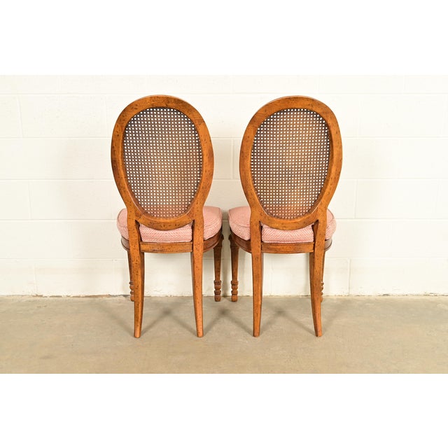 Drexel French Regency Louis XVI Carved Walnut Cane Back Dining Chairs | Set of Six For Sale - Image 13 of 14