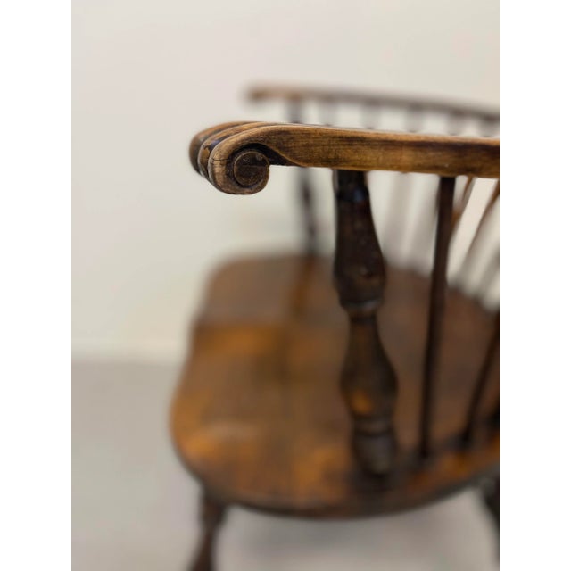 1970s Vintage Colonial Style Pub Chair For Sale - Image 9 of 10