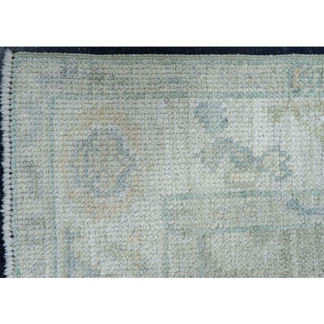 Turkish Oushak Rug 2'6" x 10'1" #19435 For Sale - Image 4 of 8