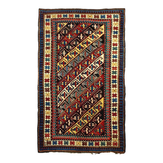 Antique Ganje Kazak Rug 3'11'' X 6'9'' For Sale