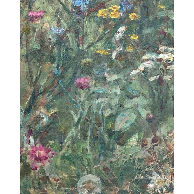 Summer Floral Oil Painting, Ukrainian Impressionism, 1970s Soviet Art 38-30 For Sale - Image 6 of 6