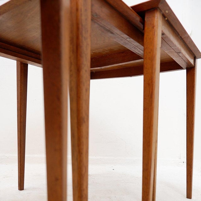 Mid-Century Modern Teak Nesting Tables, 1960s, Set of 3 For Sale - Image 12 of 16