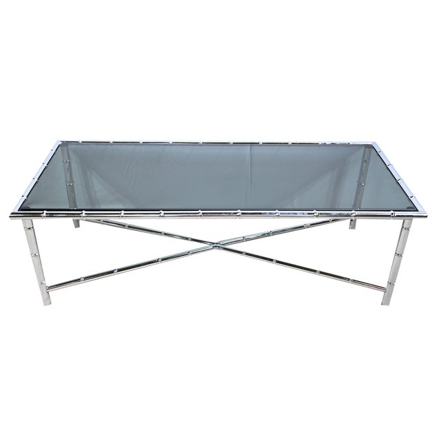 Chrome and Metal Coffee Table, 1970 For Sale