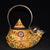 This is a finely crafted antique cloisonné enamel ewer or wine pot, featuring a unique design centered around a figure of...