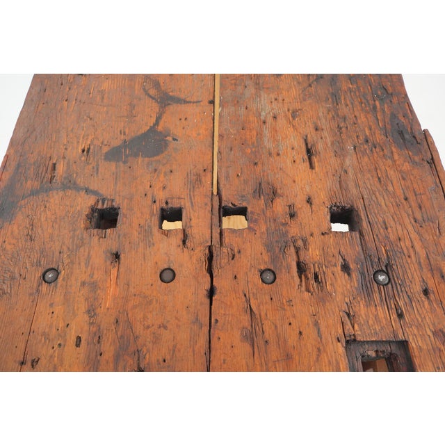 Vintage Hardwood Carpenter's Workbench With Vice For Sale In New York - Image 6 of 10