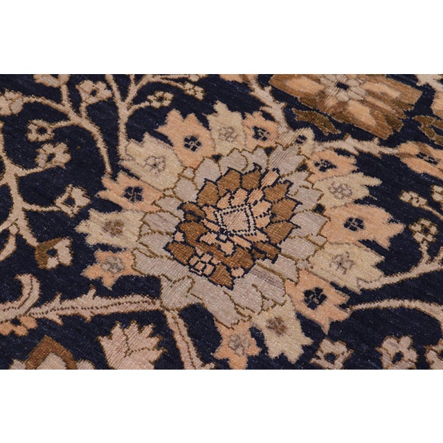 1990s Oriental Ziegler Blue Green Hand-Knotted Wool Rug - 9'4'' X 12'6'' For Sale - Image 5 of 8