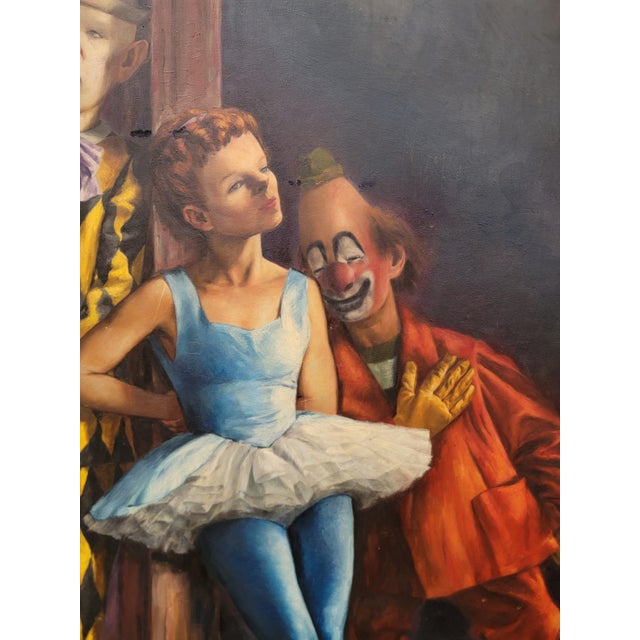 Painting by Max Hermann Clowns Circa. 1948 Large-Scale For Sale - Image 10 of 15