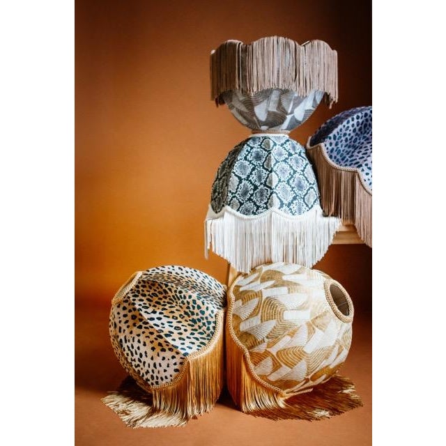 The Marianne Silver Fringed Lampshade - Large For Sale - Image 6 of 7