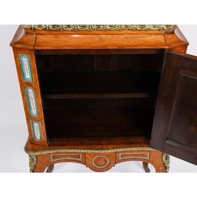 Antique French Ormolu Pier Cabinet with Sevres Plaques, 19th Century For Sale - Image 16 of 18