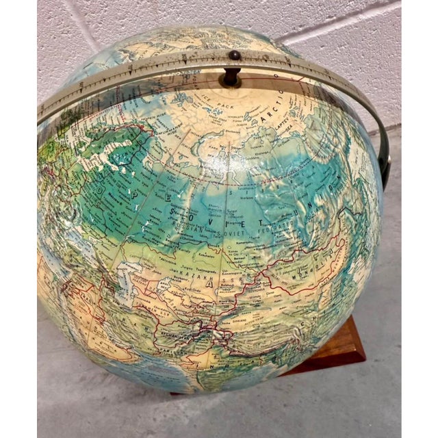 Mid-Century Modern 1960s MCM World Globe For Sale - Image 3 of 6