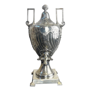 Antique Victorian Silverplate Tea Urn / Samovar by James Dixon & Son