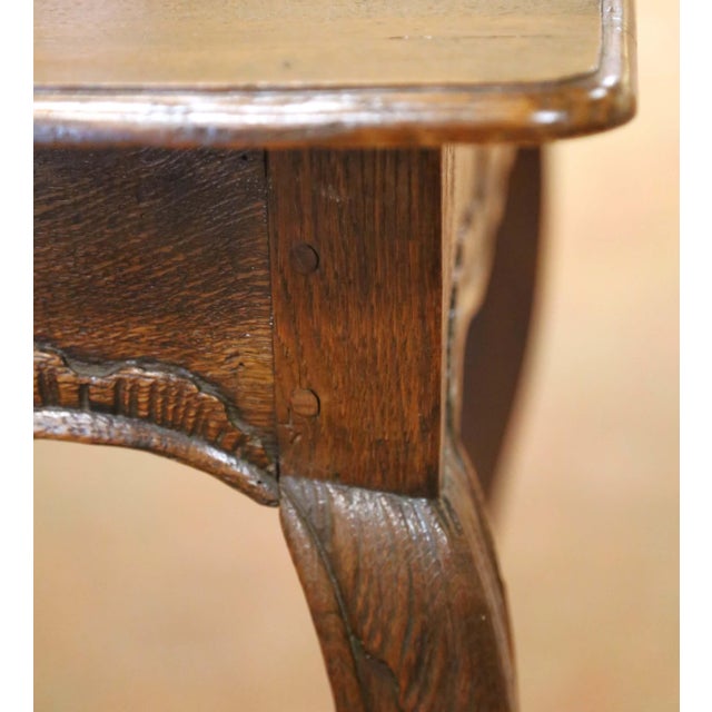 19th Century French Louis XV Carved Oak Side Table For Sale In Dallas - Image 6 of 9