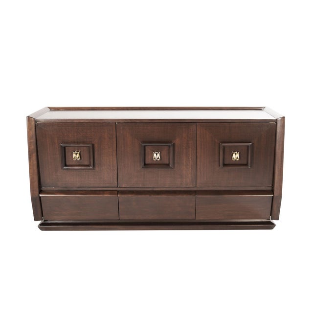 Modernist Walnut Dresser, Italy 1950s For Sale - Image 12 of 12