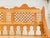 Moroccan Mid 20th Century Beautiful Moroccan Unstained Hand Carved Wooden Sofa With Moucharabieh Paneling For Sale - Image 3 of 12