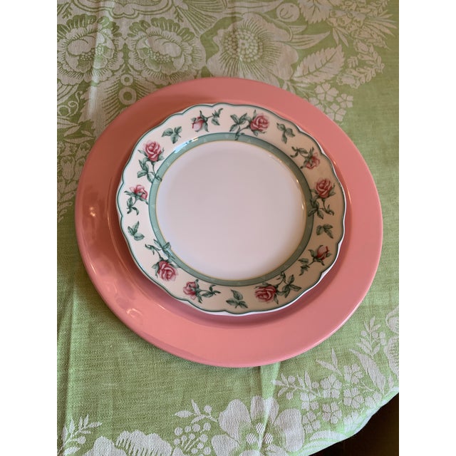 Rose Vintage Wedgwood English Cottage Rose Salad or Dessert Plates Set of 6 For Sale - Image 8 of 12