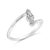Contemporary 10K White Gold 1/4 Cttw Lab Grown Diamond Vertical Three Stone Ring - Size 6.5 For Sale - Image 3 of 6