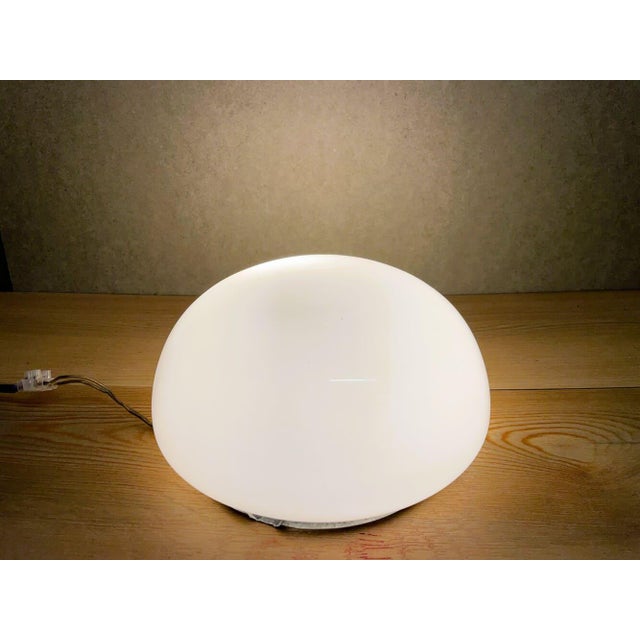 Vintage White Opaline Glass Flush Mounts, 1990s, Set of 2 For Sale - Image 4 of 8