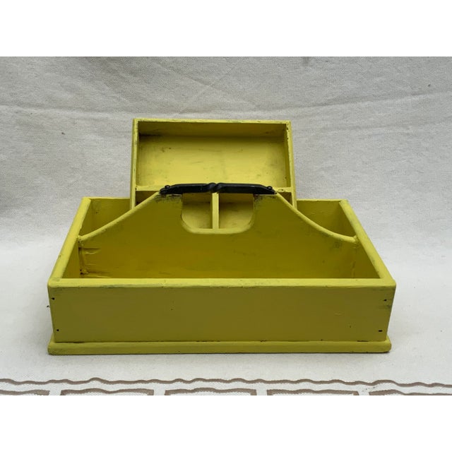 Charming Handmade English Country Pine Storage Tray Set - Rustic Chic in Dijon Mustard For Sale - Image 12 of 12