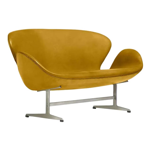 Leather Swan Sofas by Arne Jacobsen for Fritz Hansen For Sale