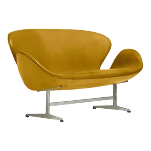 Leather Swan Sofas by Arne Jacobsen for Fritz Hansen