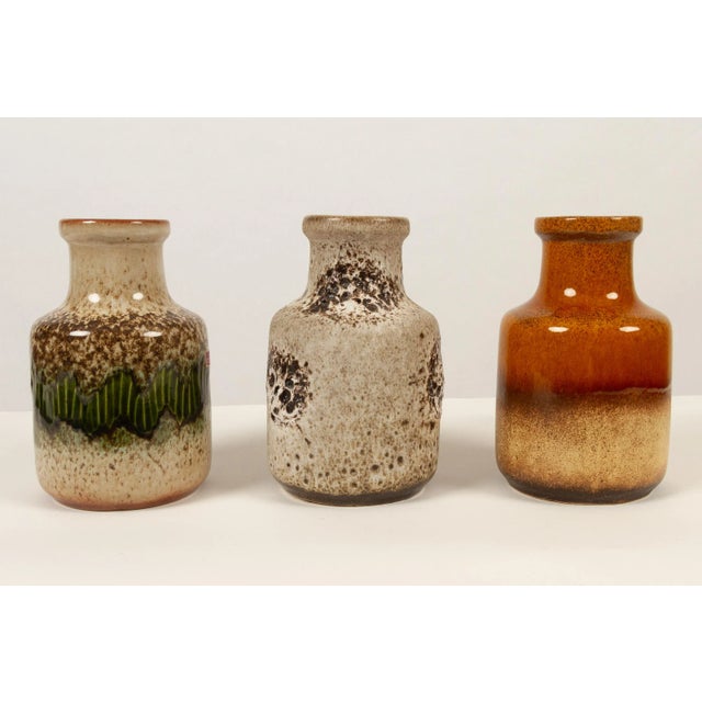 Mid-Century Modern Vintage German Vases from Scheurich, 1970s, Set of 3 For Sale - Image 3 of 11