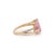 Metal Art Nouveau 14k Yellow Gold 1.66ct Pink Sapphire & Diamond Cluster Bypass Ring Size 9 For Sale - Image 7 of 16