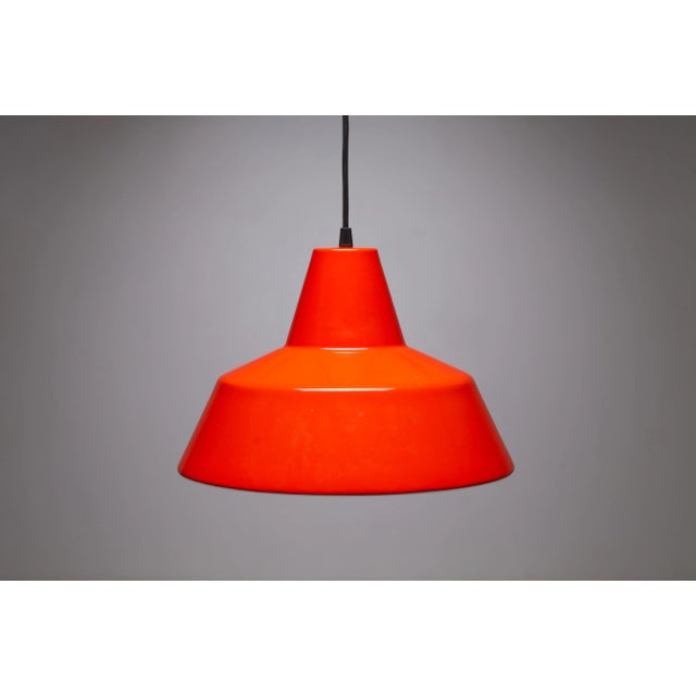 Orange Enamel Pendant from Louis Poulsen, 1969 For Sale - Image 6 of 11