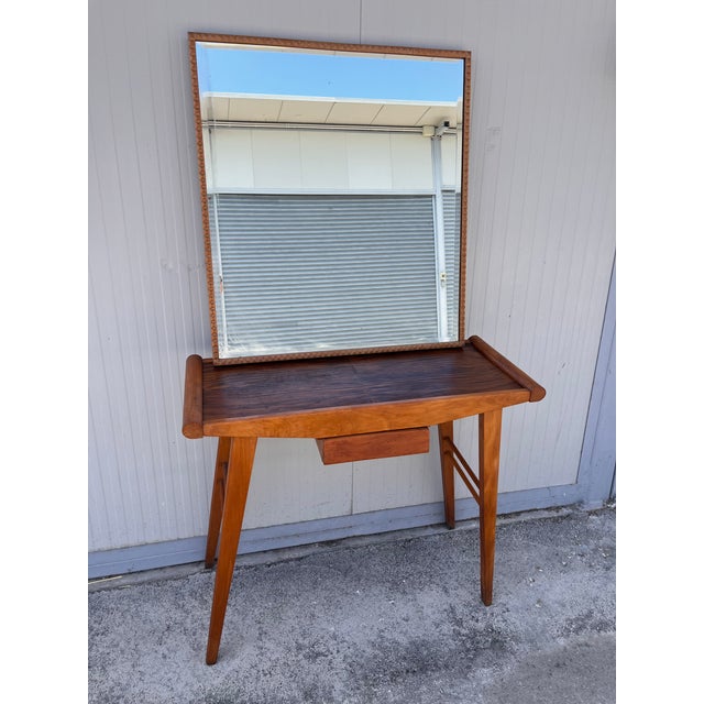 1950s Vintage Console Table with Mirror, 1950s, Set of 2 For Sale - Image 5 of 16