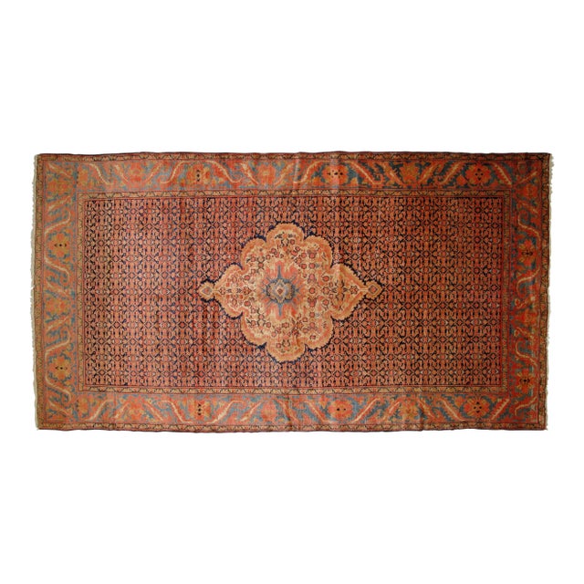 Antique Persian Malayer Wool Rug - 6'10" X 13'2" For Sale