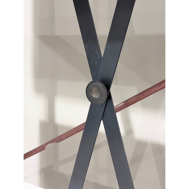Restoration Hardware Pair of Restoration Hardware French Library Oak & Iron Open Shelving Étagères For Sale - Image 4 of 8