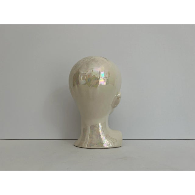 Opalescent Ceramic Boy Bust, C1970 For Sale - Image 11 of 12