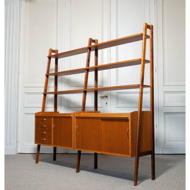 Early Scandinavian Double Wall Unit, 1950s For Sale - Image 10 of 11