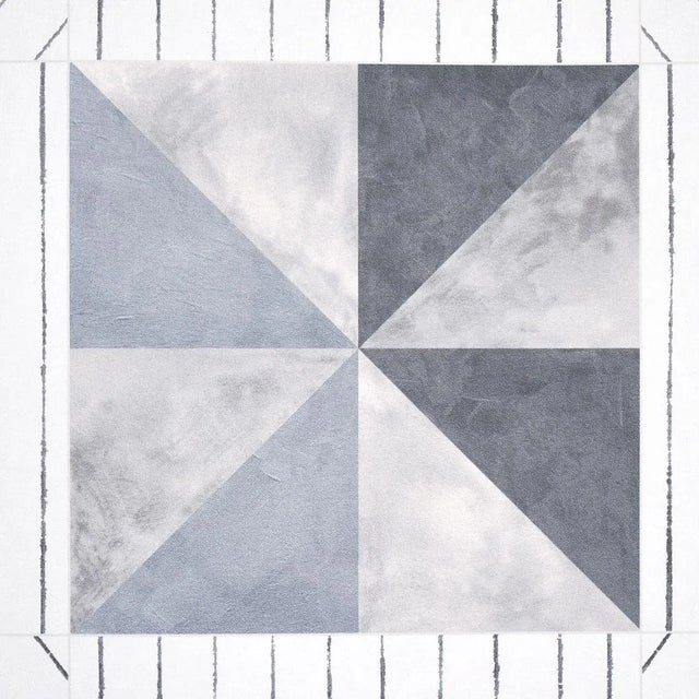 Contemporary Schumacher x Backdrop Alexander Wallpaper in Dutch Green & Slate For Sale - Image 3 of 6