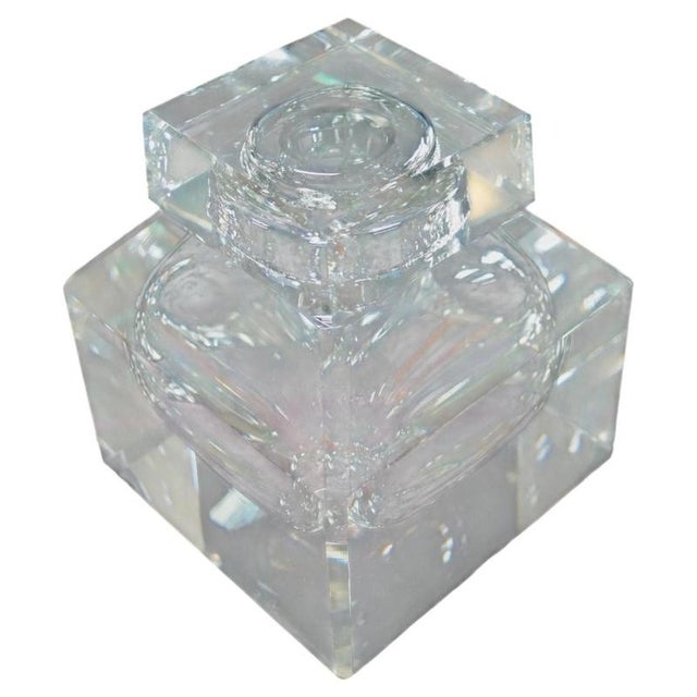 Antique Victorian Crystal Dumpy Inkwell, 1880 For Sale - Image 9 of 9