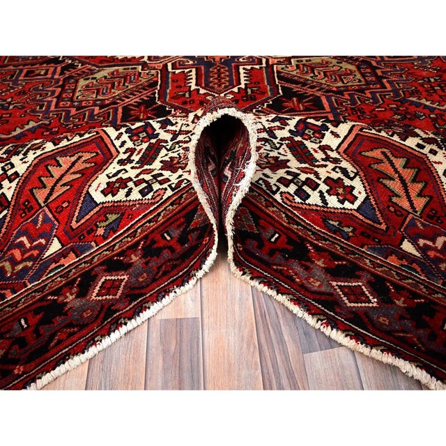 1960s Red Vintage Oriental Rug For Sale - Image 9 of 12