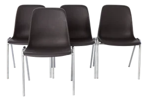 Vintage Stacking Chairs, Germany, 1970s, Set of 4