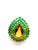 Baroque Bochic “Orient” Vintage Emerald & Honey Citrine Ring Set In 18K Gold & Silver For Sale - Image 3 of 18