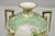 French Antique Nippon Porcelain Hand Painted Windmill Scene Green Small Bolted Vase (B) For Sale - Image 3 of 15